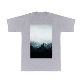 Mountain Peaks T Shirt | Cloud, Ridge, Landscape, Nature, Art, Sunset, Sky, Travel, Sunrise, Mist 
