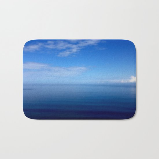 Where Water Meets Sky... | Blue Water and Sky Horizon | Landscape Bath Mat