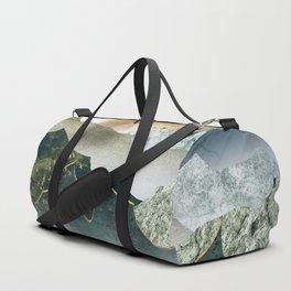 The green golden mountains by sunset Duffle Bag