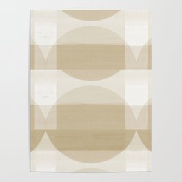 A Touch Of Cream - Soft Geometric Minimalist Beige Tan Creme Ivory Sand Poster