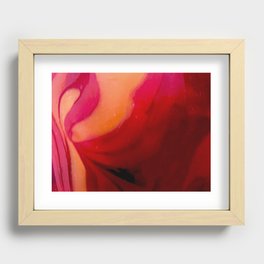 Scratched Raspberry and Orange Boiled Lolly Glass Recessed Framed Print