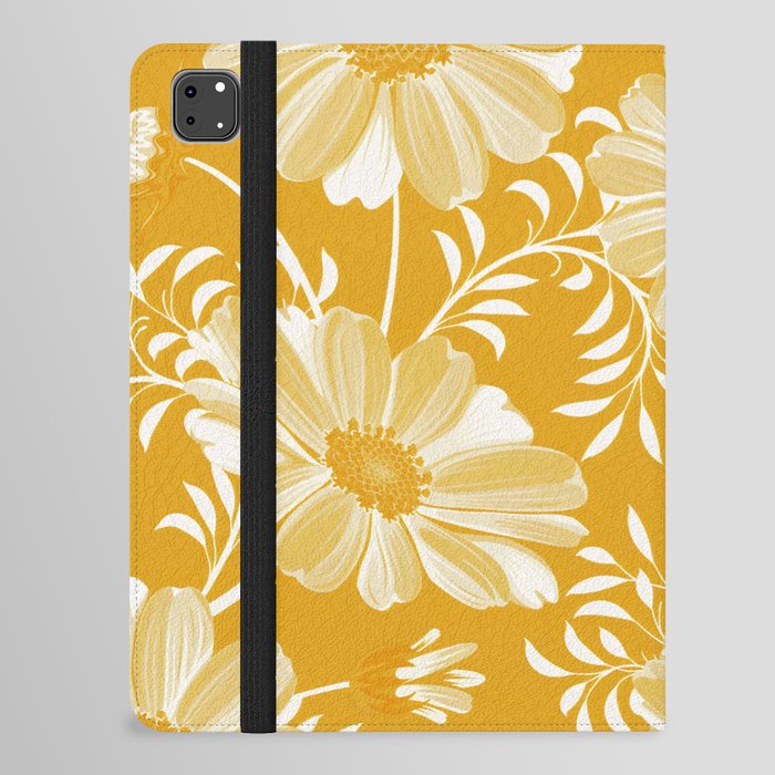 Floral Flourish in Yellow iPad Folio Case