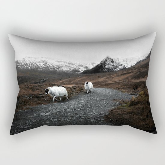 Sheep in the highlands #adventure Rectangular Pillow