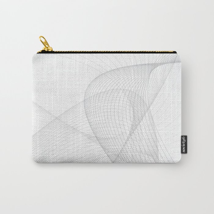 Abstract Flowing grey lines. Carry-All Pouch