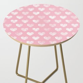 Hearts Repeat Pattern 1 Side Table