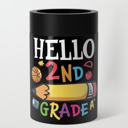Hello 2nd Grade Back To School Can Cooler