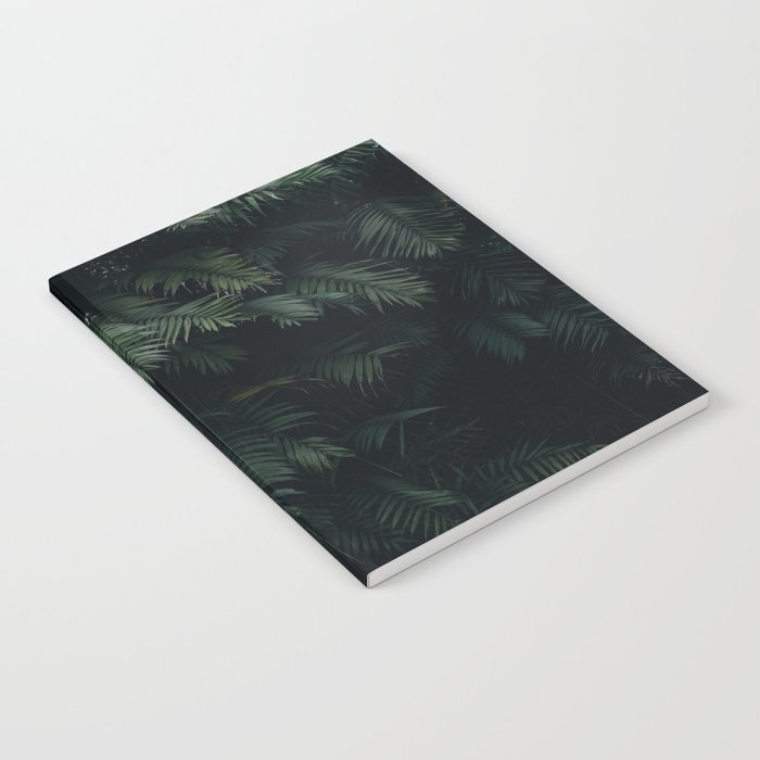 Dark Green Plants Forest Pattern  Notebook