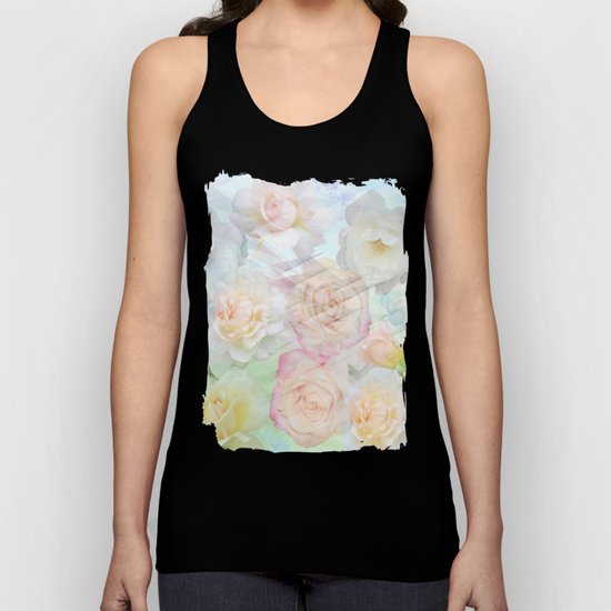 Romantic roses in pastels Unisex Tank Top