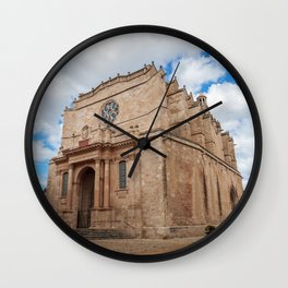 Old Santa Maria Cathedral in Ciutadella - Menorca, Spain Wall Clock