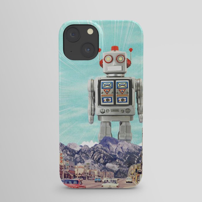 Robot in Town iPhone Case