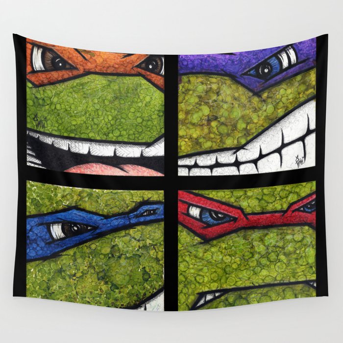 Teenage Mutant Ninja Turtles Set Wall Tapestry By Chrispanila