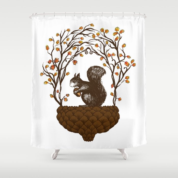 Once upon an Acorn Shower Curtain