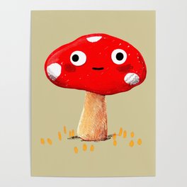 Wall-Eyed Mushroom Poster