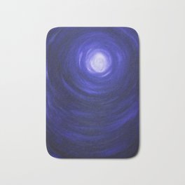 Purple Moon Badematte | Painting, Abstract, Nuit, Catchingbeauty, Oil, Night, Fullmoon, Purple, Moon, Indigo 