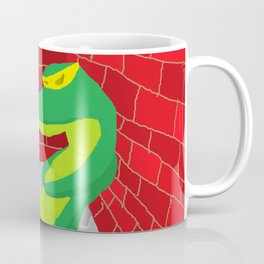 Upset Crocodile Coffee Mug | Meanmugging, Crocodile, Arturo, Graphicdesign, Mean, Arturosalek, Brickwall, Angsty, Mspaint, Alligator 