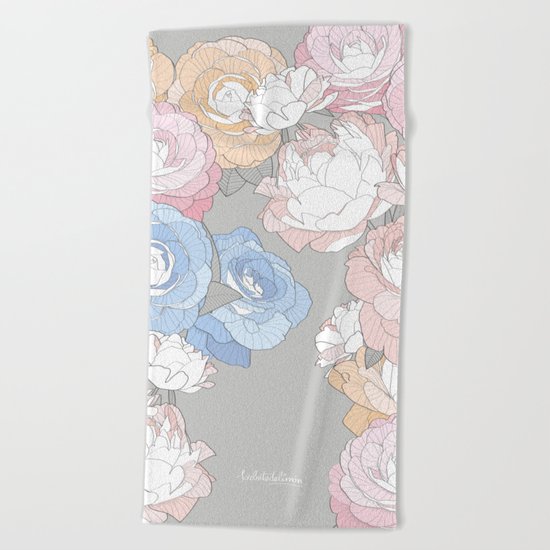 PEONIES Beach Towel