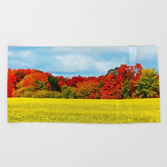Fall Foliage Overload Beach Towel