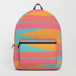 Mint peach geometric design Backpack