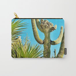 Waving Saguaro Carry-All Pouch | Digital, Travel Photography, Travel, Botanical, Adventure, Desert, Saguaro, Cactus, Vacation, Photo 
