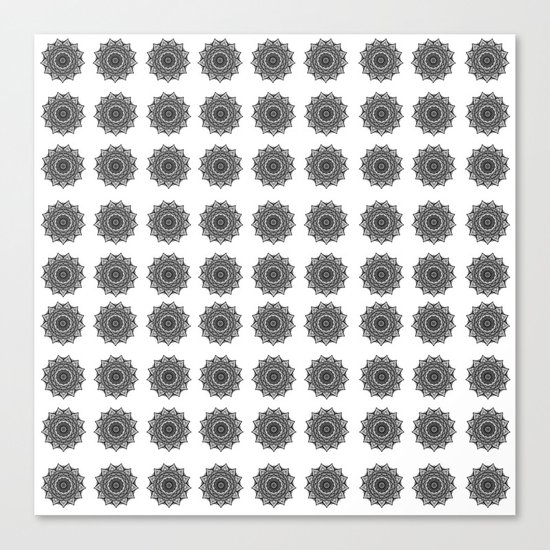 Black and White Mandala | Secret Geometry Canvas Print
