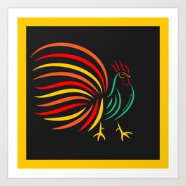 El Gallo The Rooster Art Print
