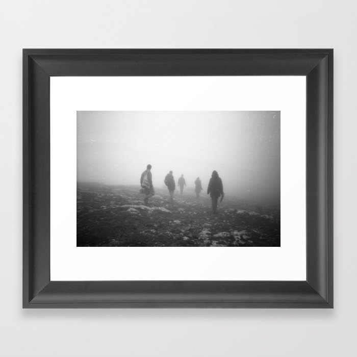 Foggy mountains Framed Art Print