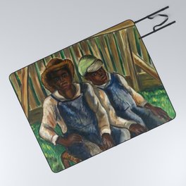 African American Masterpiece 'A Portrait of Two Brothers' by Malvin Gray Johnson Picnic Blanket