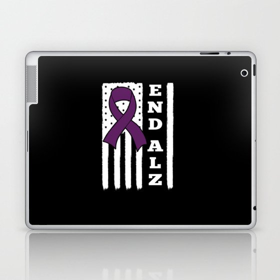 Flag End Alzheimer Alzheimer's Awareness Laptop & iPad Skin