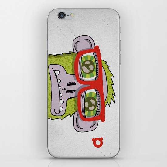 005_monkey glasses iPhone & iPod Skin
