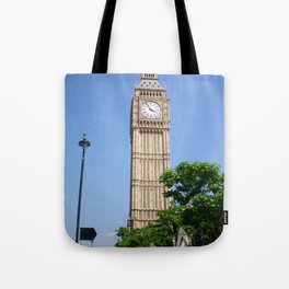 Great Britain Photography - Big Ben By A Green Tree Tote Bag