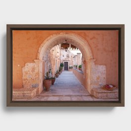 Picturesque Old Cloister | Crete, Greece Framed Canvas