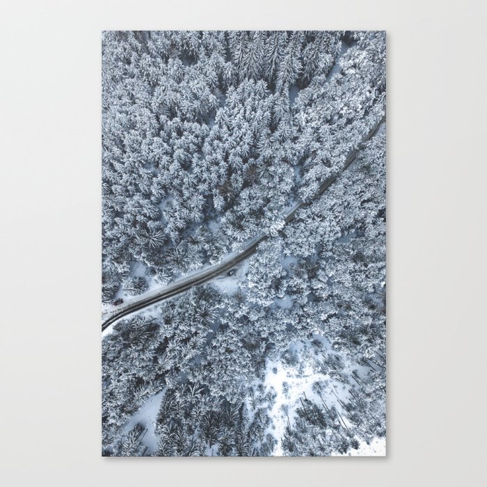 Snow Forest Printable White Forest Digital Print Winter Forest