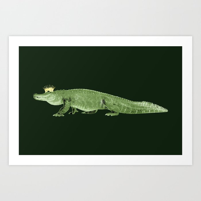King Alligator Art Print