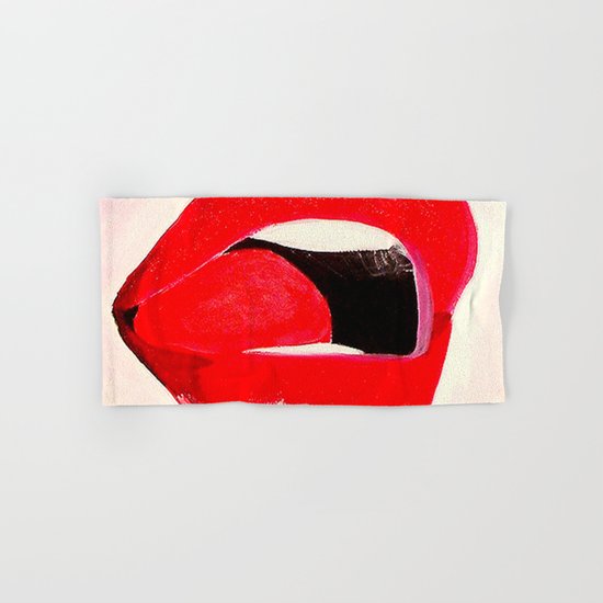 Red Lips Hand & Bath Towel
