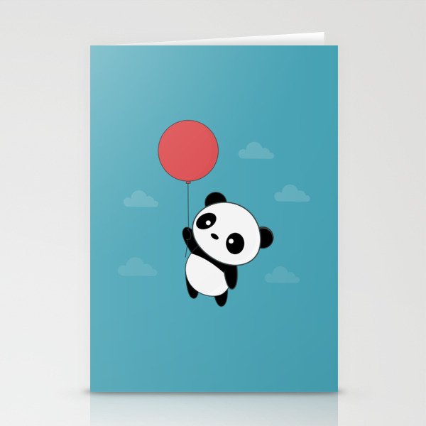 Kawaii Cute Panda Flying Stationery Cards
