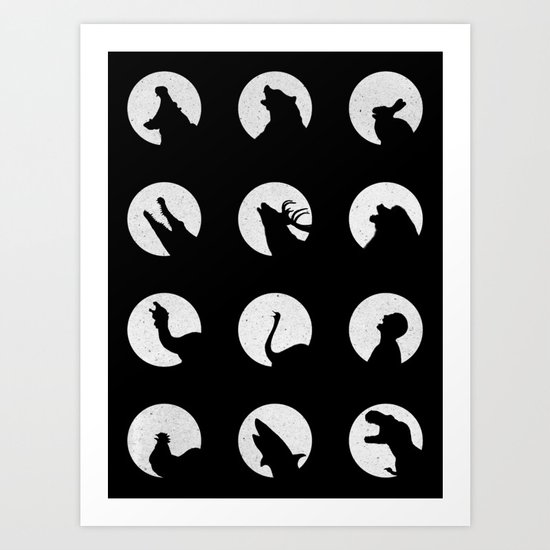Wolf's Night Off Art Print