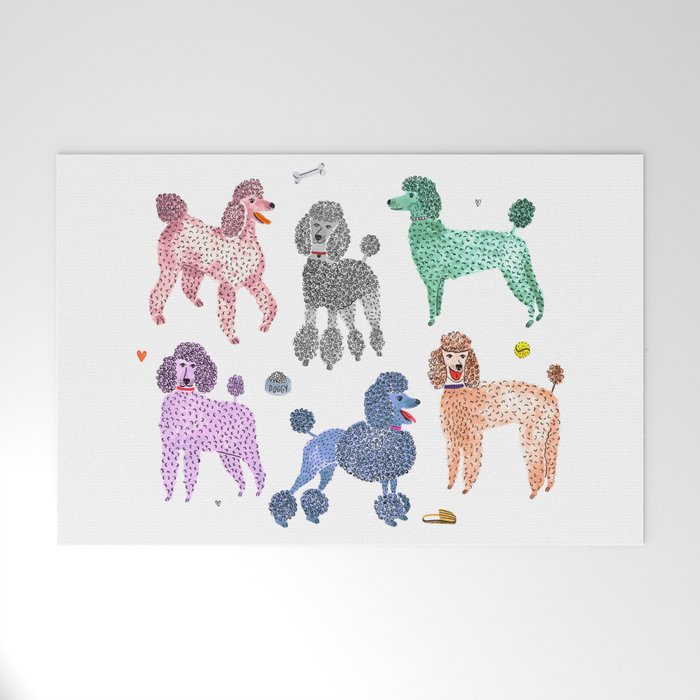 Poodles by Veronique de Jong Welcome Mat