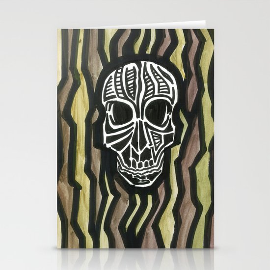 Skull Fiber Stationery Cards