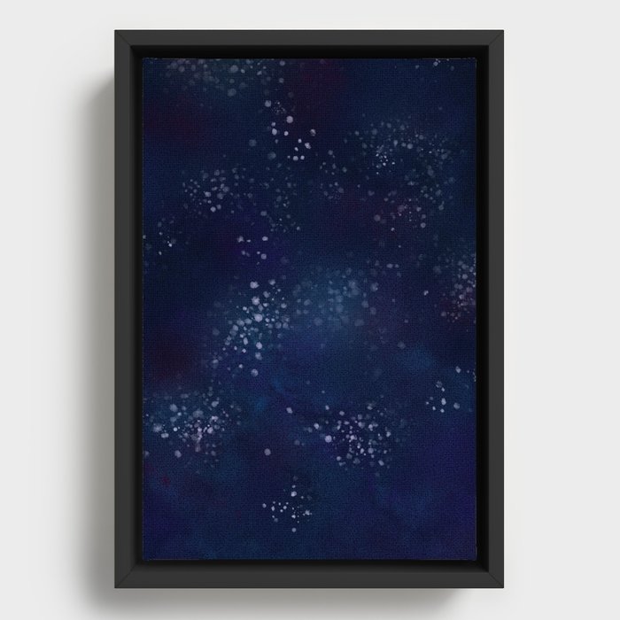Night Sky (Companion to Bigass Moon) Framed Canvas