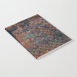 Abstract multicolor grunge background with abstract colored texture. Various color pattern elements. Old vintage scratches, stain, paint splats, brush strokes, dots, spots. Weathered wall background Notebook