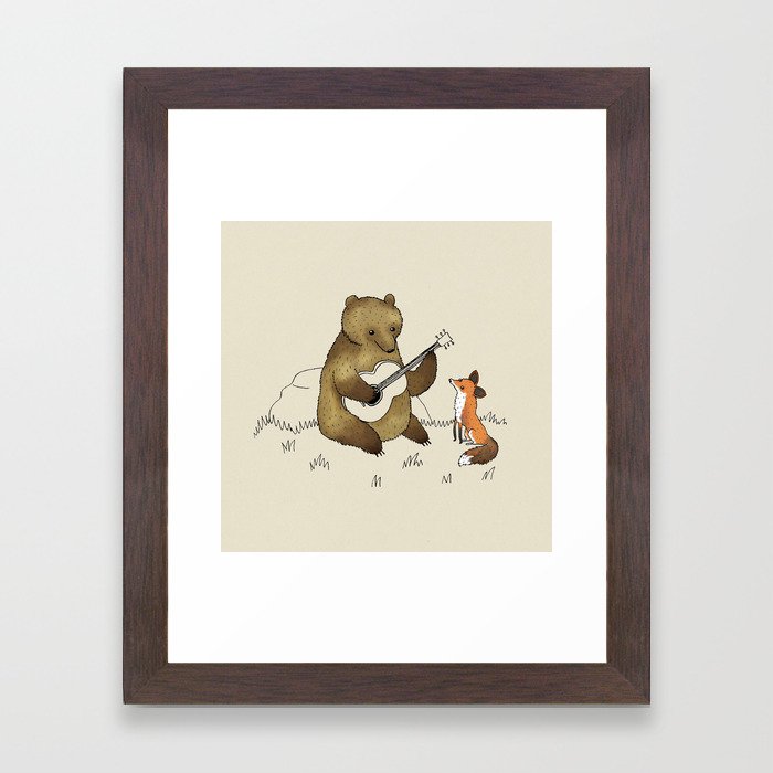 Bear & Fox Framed Art Print