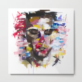Essential Metal Print | Abstract, Abstrct, Colors, Portrait, Painting, Emotions, Acrylic 