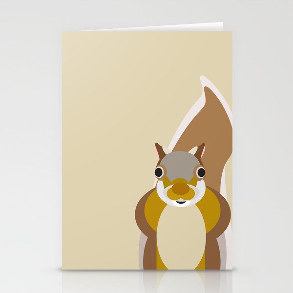 Squirrel Pattern Stationery Cards