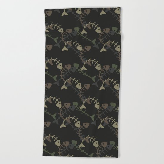 fish pattern Beach Towel