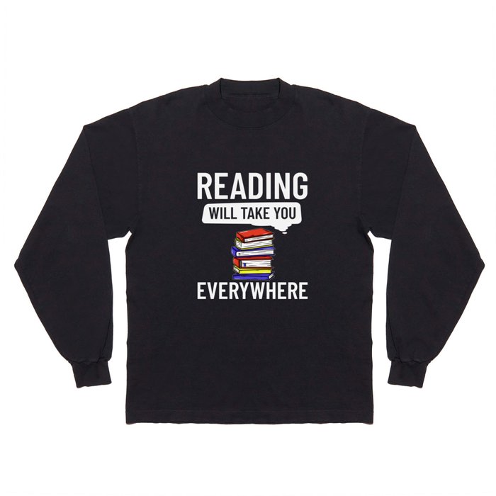 Reader Book Reading Bookworm Librarian Long Sleeve T Shirt