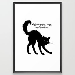 angry cat Framed Art Print