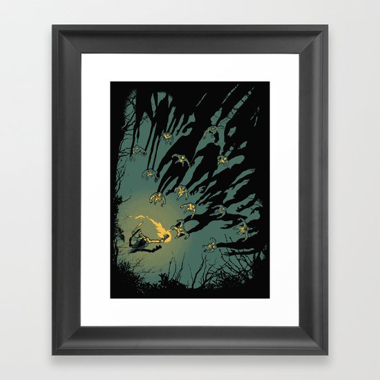 Zombie Shadows Framed Art Print