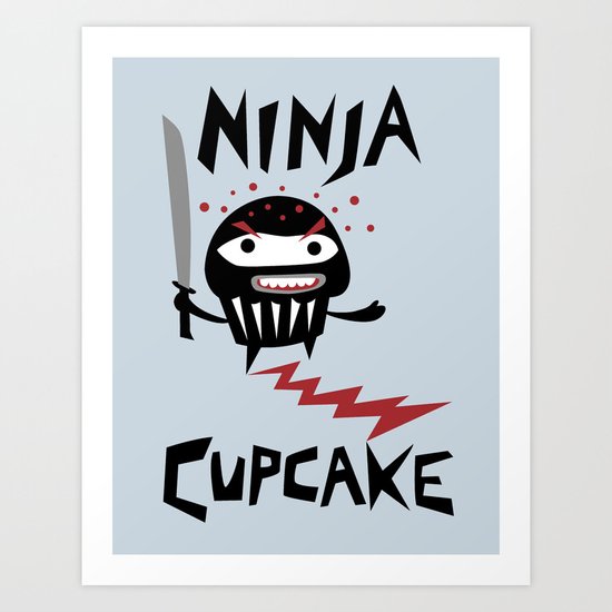 Ninja Cupcake Art Print