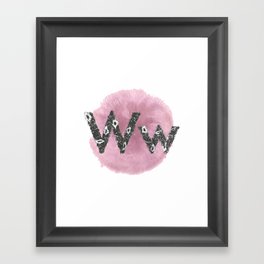 Ww Pink Framed Art Print