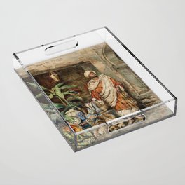 Oriental Painting Acrylic Tray